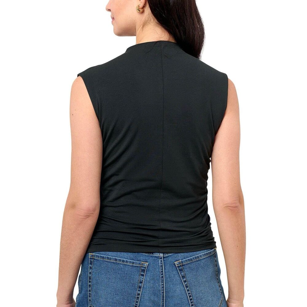 Rebecca Minkoff Ruched Tank Top, Women's Size M - Black - Picture 3 of 6